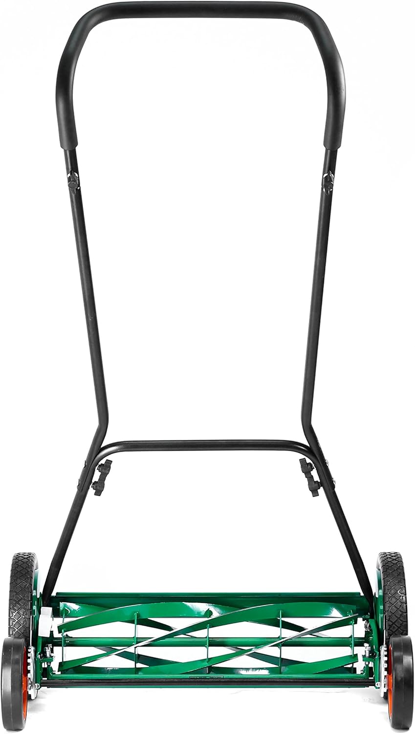 ULM Center GreenEdge 20” Manual Push Reel Lawn Mower – 5 Precision Blade Classic Mower for Smooth Lawn Cutting, Lightweight Hand Push Grass Cutter - Decindoor